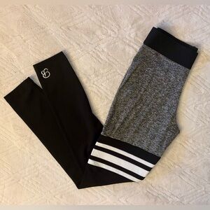 Bombshell Sportswear Black and Gray Leggings Small